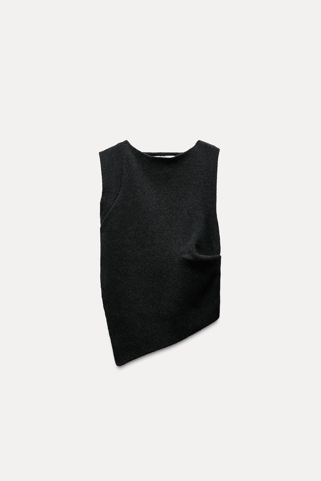 WOOL SLEEVELESS JUMPER WITH SIDE PLEATS - Zara фото 7