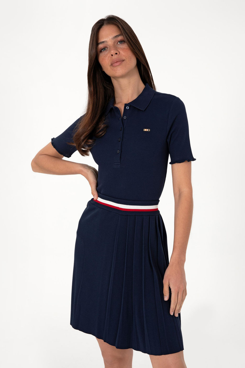 Kad_n Lacivert Polo Yaka Ti__rt Sepette S_rpriz _ndirim - U.s. polo assn фото 3