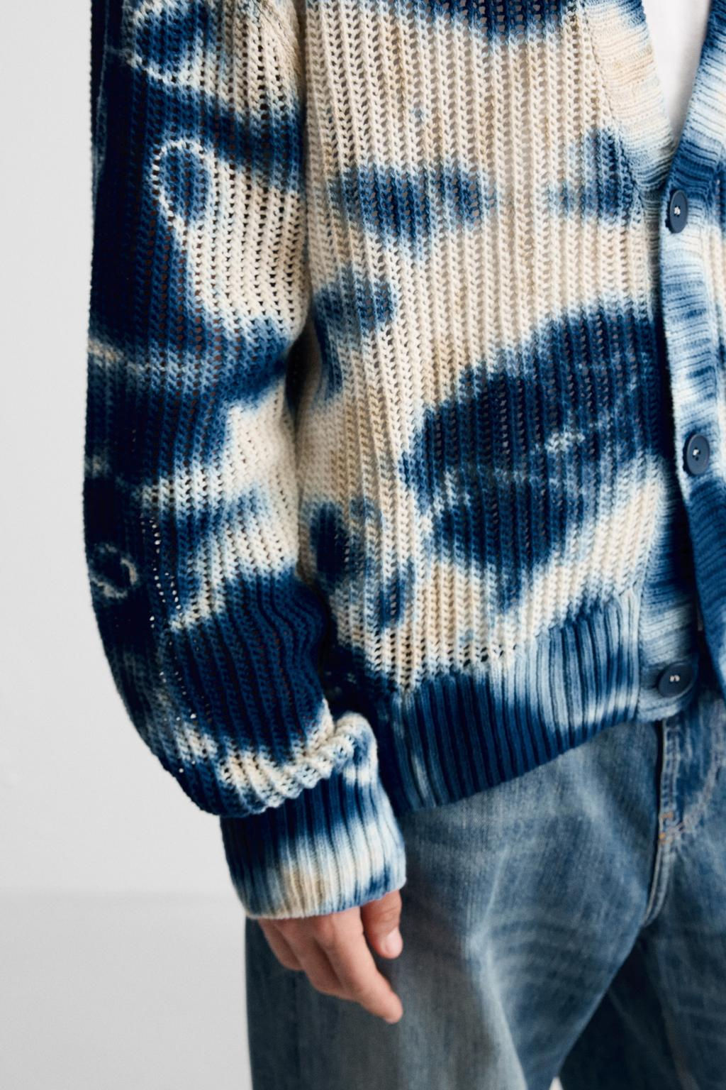 TIE-DYE PRINT CARDIGAN - Zara фото 5