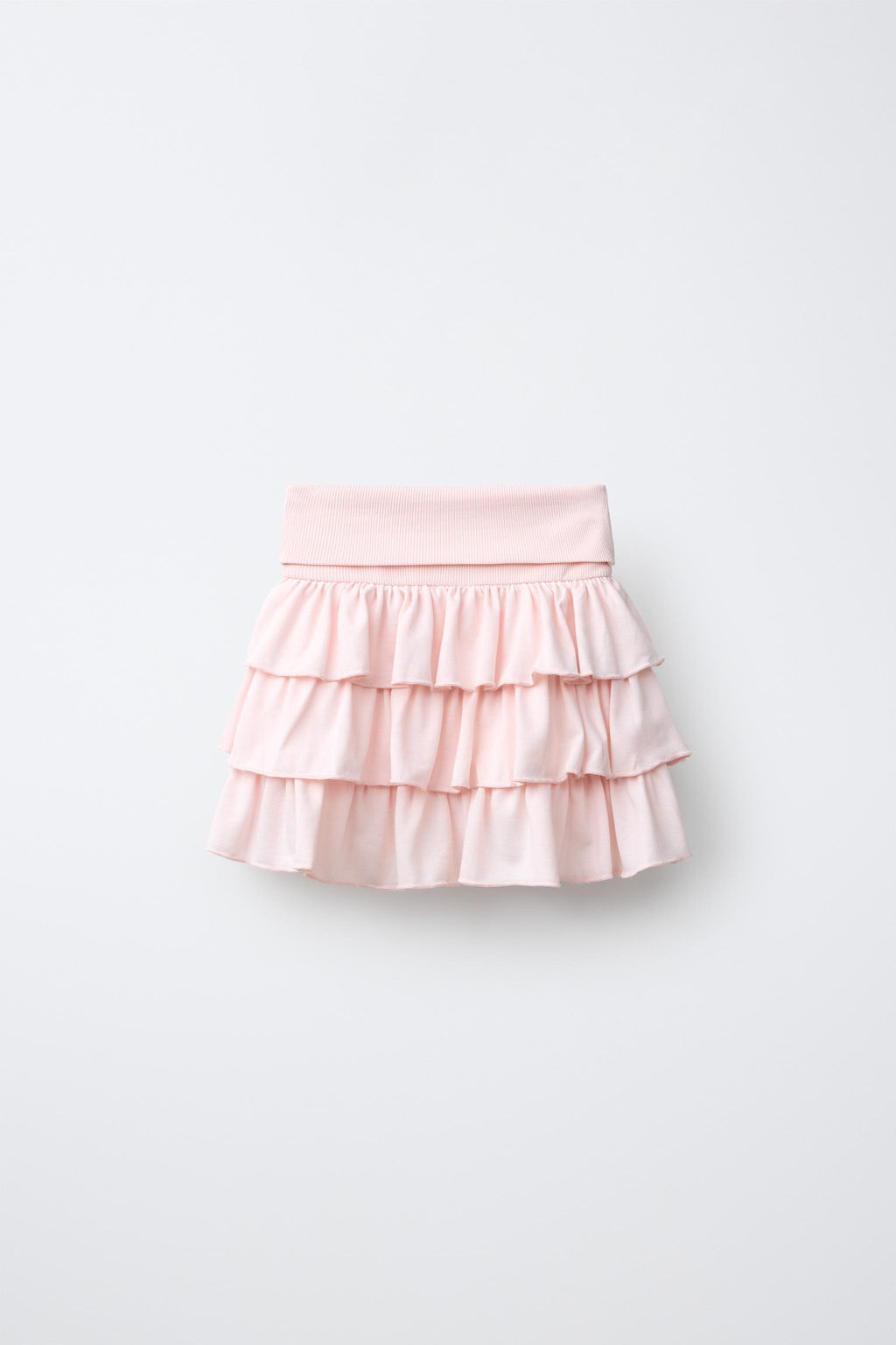 FALDA BERMUDA VOLANTES CINTURA VUELTA / Rosa pastel - Zara фото 2