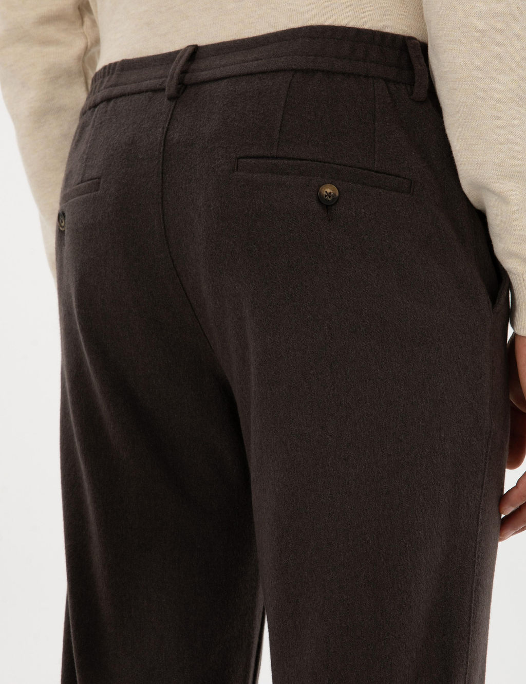 Kahverengi Slim Fit Flanel Dokulu Kuma_ Pantolon - Pierre cardin фото 6