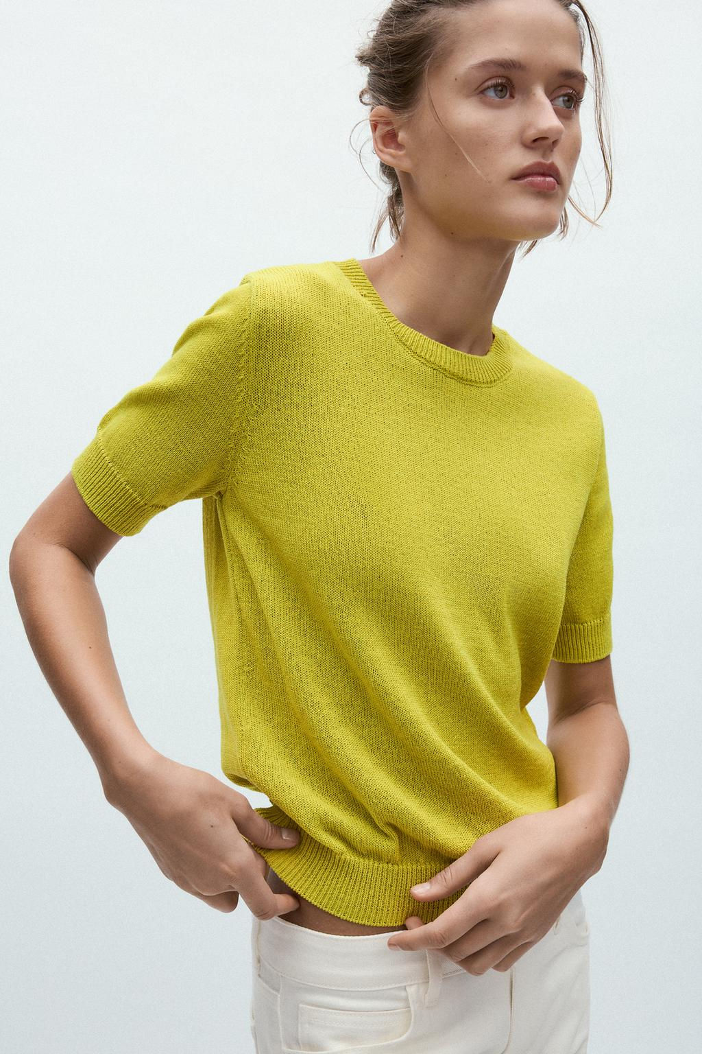 PLAIN RUSTIC KNIT TOP - Zara фото 7