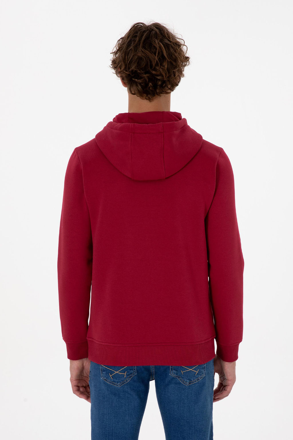 Erkek Koyu Frambuaz Basic Sweatshirt Sepette S_rpriz _ndirim - U.s. polo assn фото 5