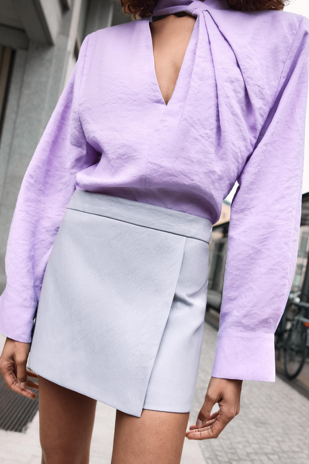 BLUSA FLUIDA HOMBRERAS / Malva - Zara фото 5