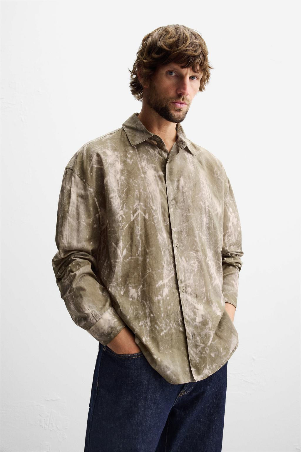 TIE-DYE FLOWING SHIRT - Zara фото 6