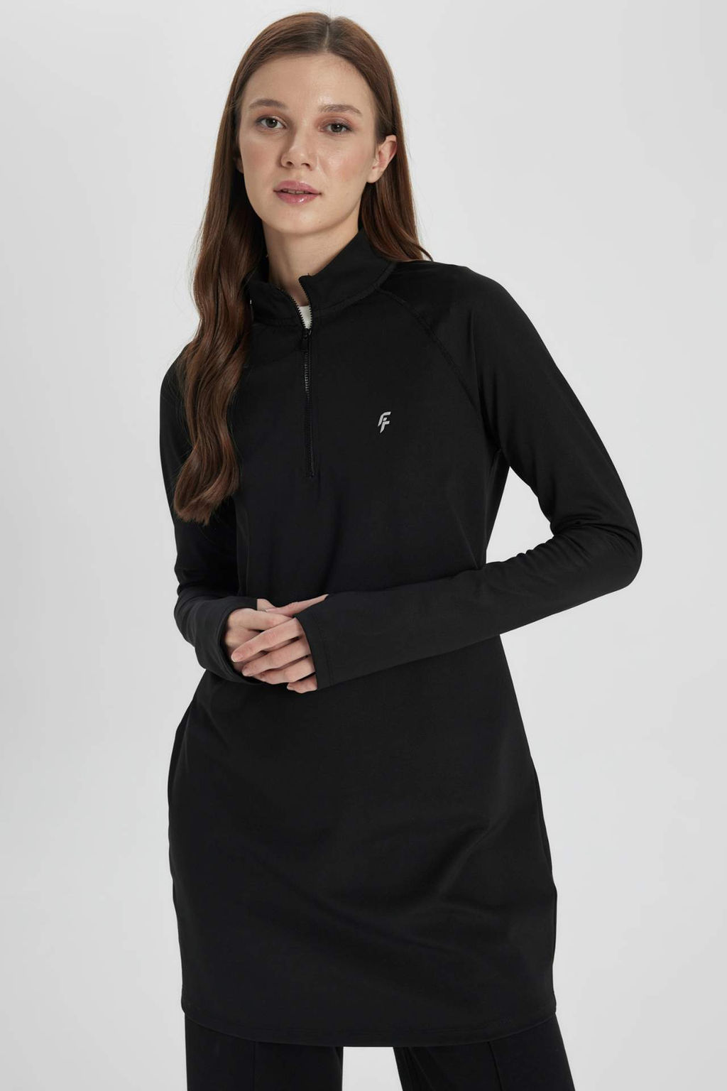 DeFactoFit Long Fit Dik Yaka Sporcu Uzun Kollu Tisort  фото 2