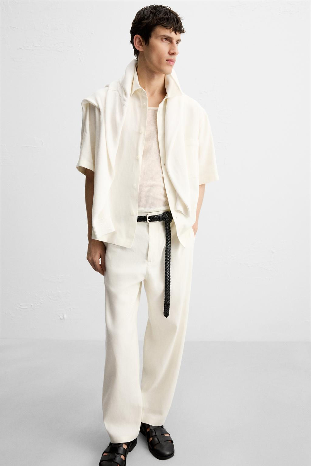 VISCOSE-JUTE TROUSERS - Zara фото 13