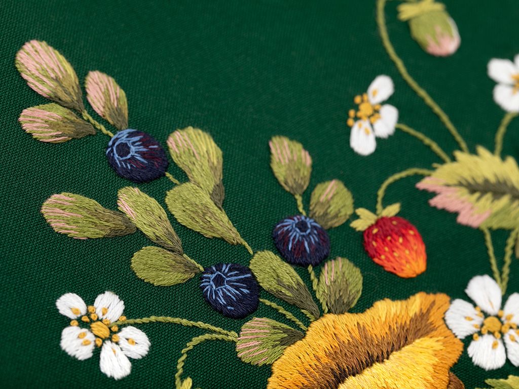 Набор для вышивания PANNA Живая картина JK-2257 Грибы. Лисички 20.5 х 20.5 см