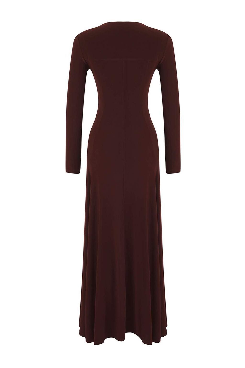 TRENDYOLMILLA Limited Edition Siyah V Yaka Skater/Belden Ac?lan Esnek Maxi Orme Elbise TWOAW25EL00299
