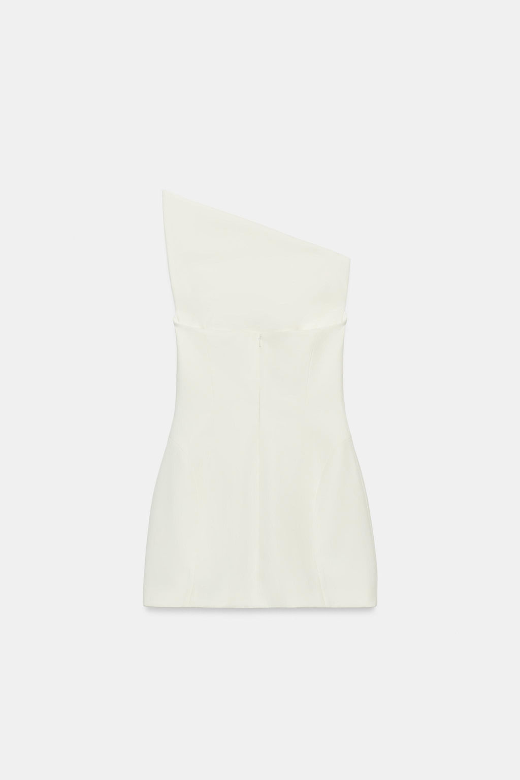 VESTIDO MINI ESCOTE ASIM?TRICO / Blanco - Zara фото 6