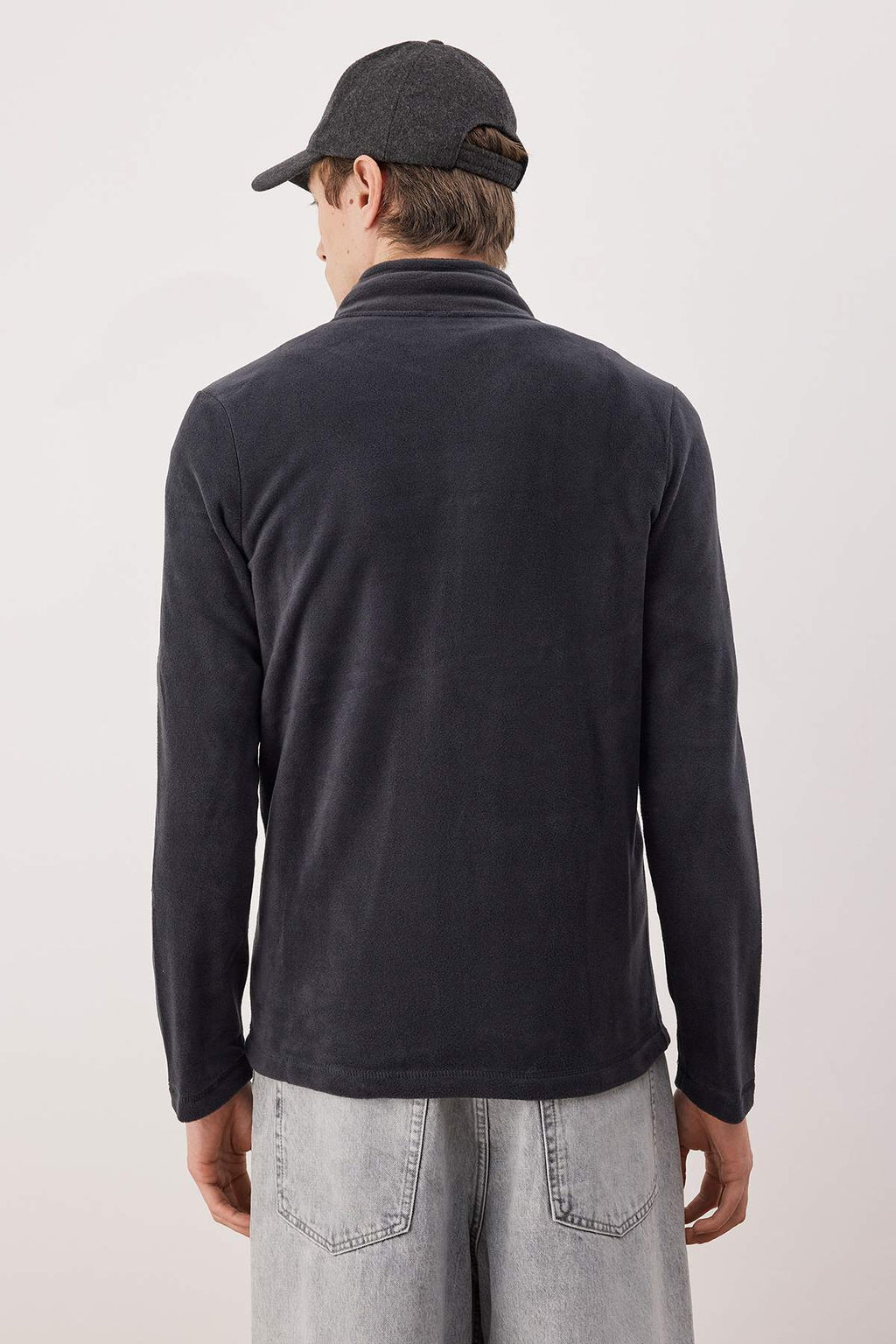 Antrasit Regular/Normal Kesim Fermuarl? Polar Sweatshirt TMNAW26SW00063