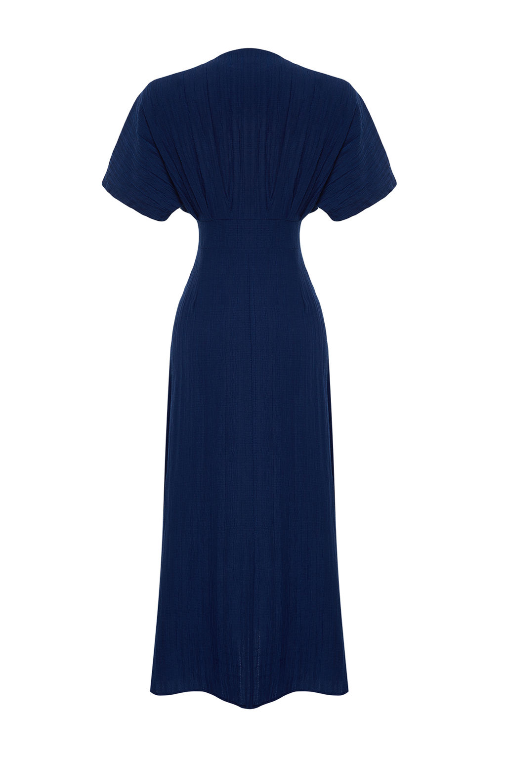 TRENDYOLMILLA Lacivert A Kesim Korsaj Detayl? V Yaka Maxi Dokuma Elbise TWOSS24EL00620 фото 13