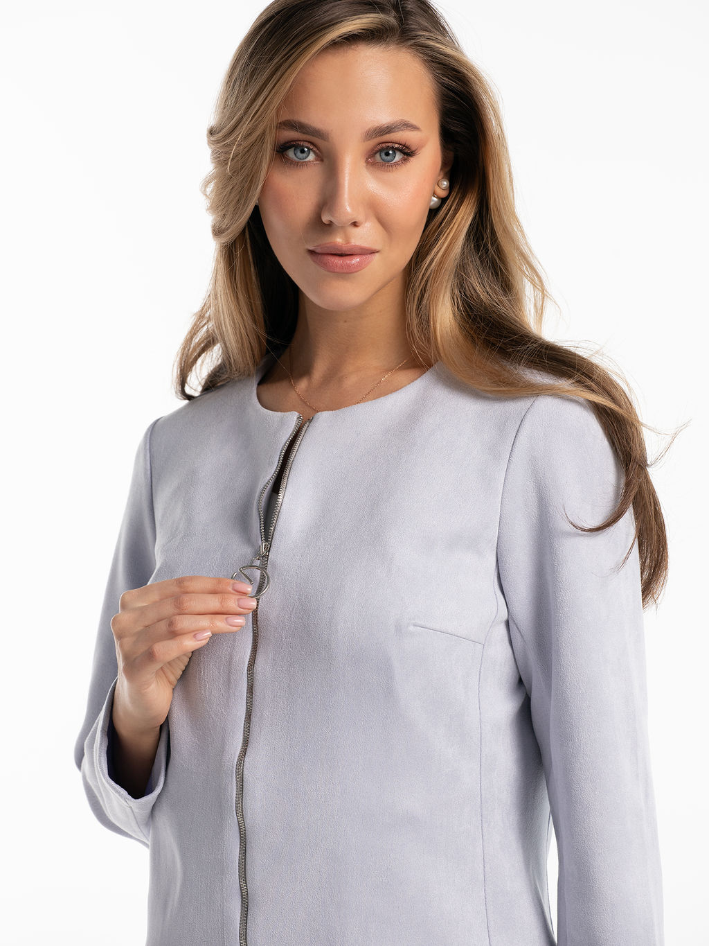 Костюм из трикотажной замши лавандовый - Odis фото 13