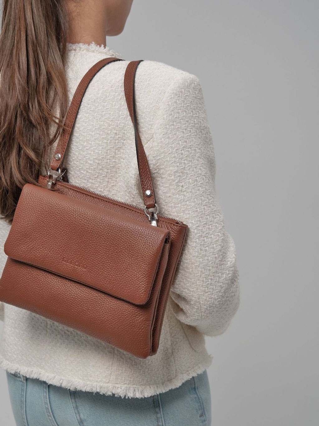 Сумка кожаная на плечо кросс-боди Deboro 31069 коппер