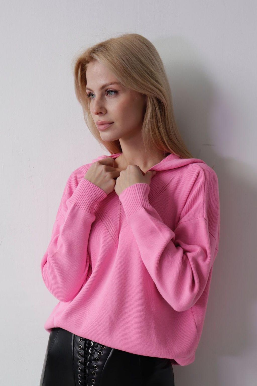 10669 Пуловер с капюшоном розовый - Martichelli фото 12