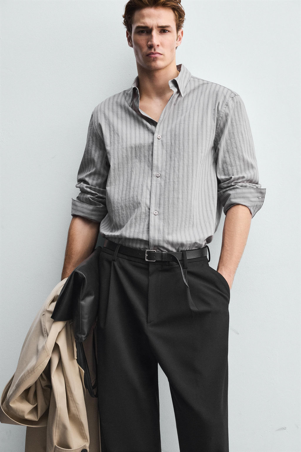 STRIPED TEXTURED SHIRT - Zara фото 5