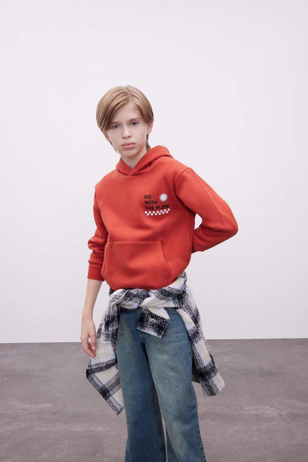 Erkek Cocuk Cepli Yaz? Bask?l? Kapusonlu Kal?n Okul Sweatshirt - Defacto фото 6