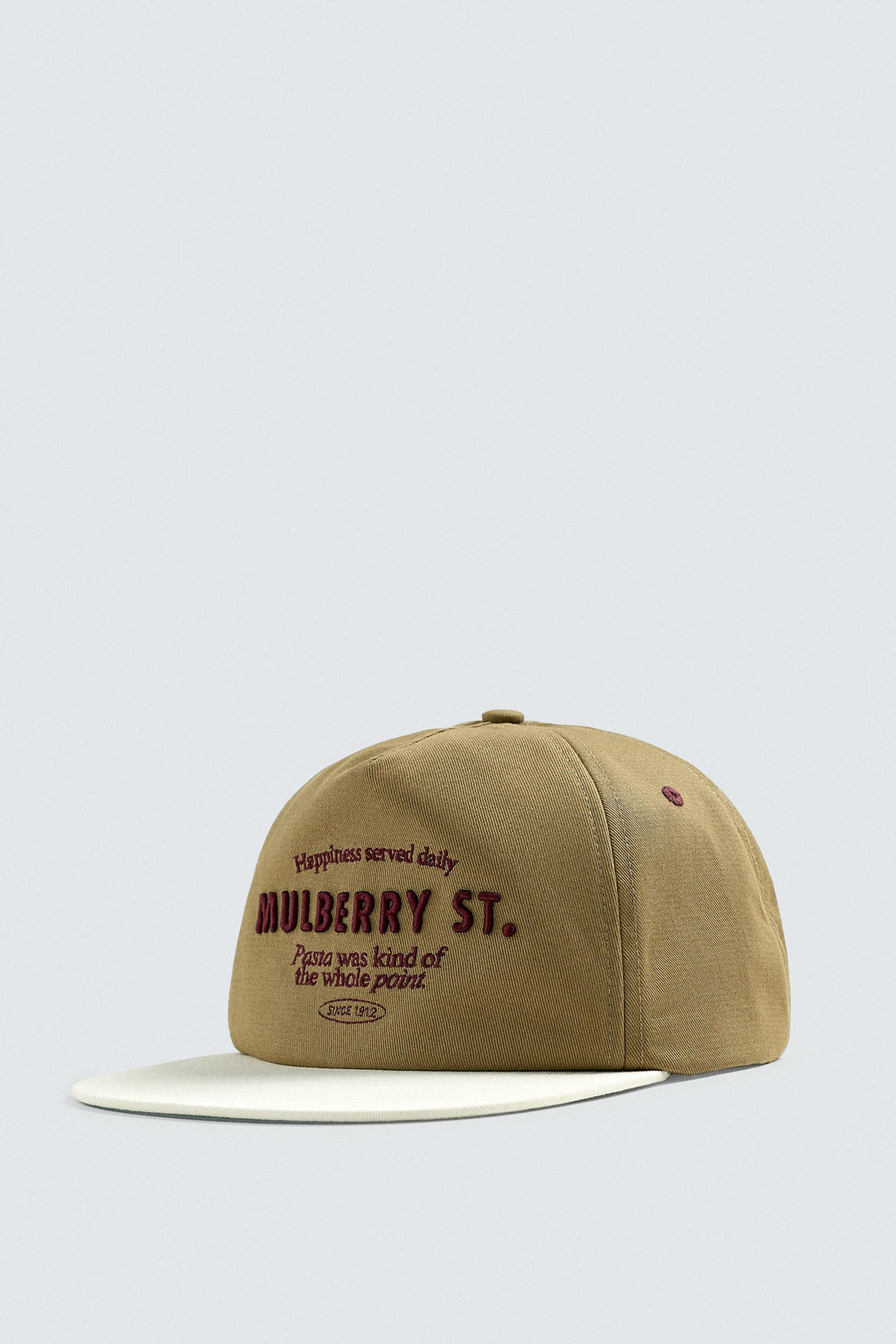 EMBROIDERED FLAT PEAK CAP