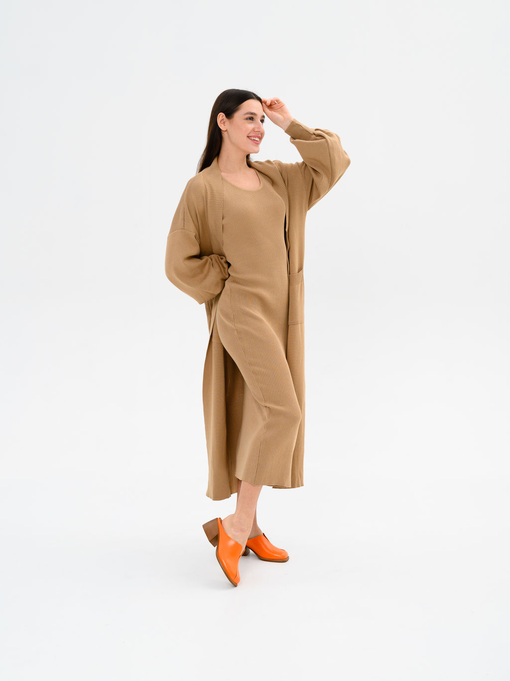 Сабо 5200.23663br.Оранжевый+коричневый