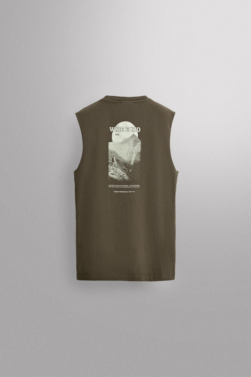 CAMISETA TANK ESTAMPADOS CONTRASTE / verde lavado