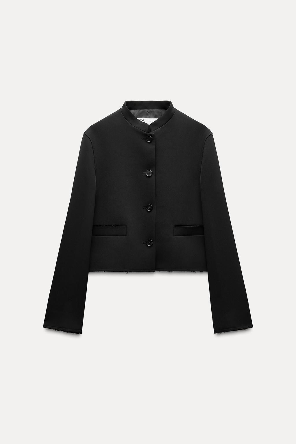 ZW COLLECTION CROPPED BUTTONED JACKET - Zara фото 5