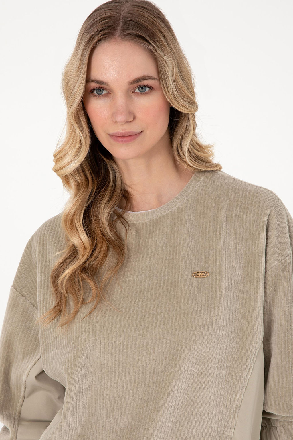 Kad_n A__k Haki Sweatshirt Sepette S_rpriz _ndirim - U.s. polo assn фото 2