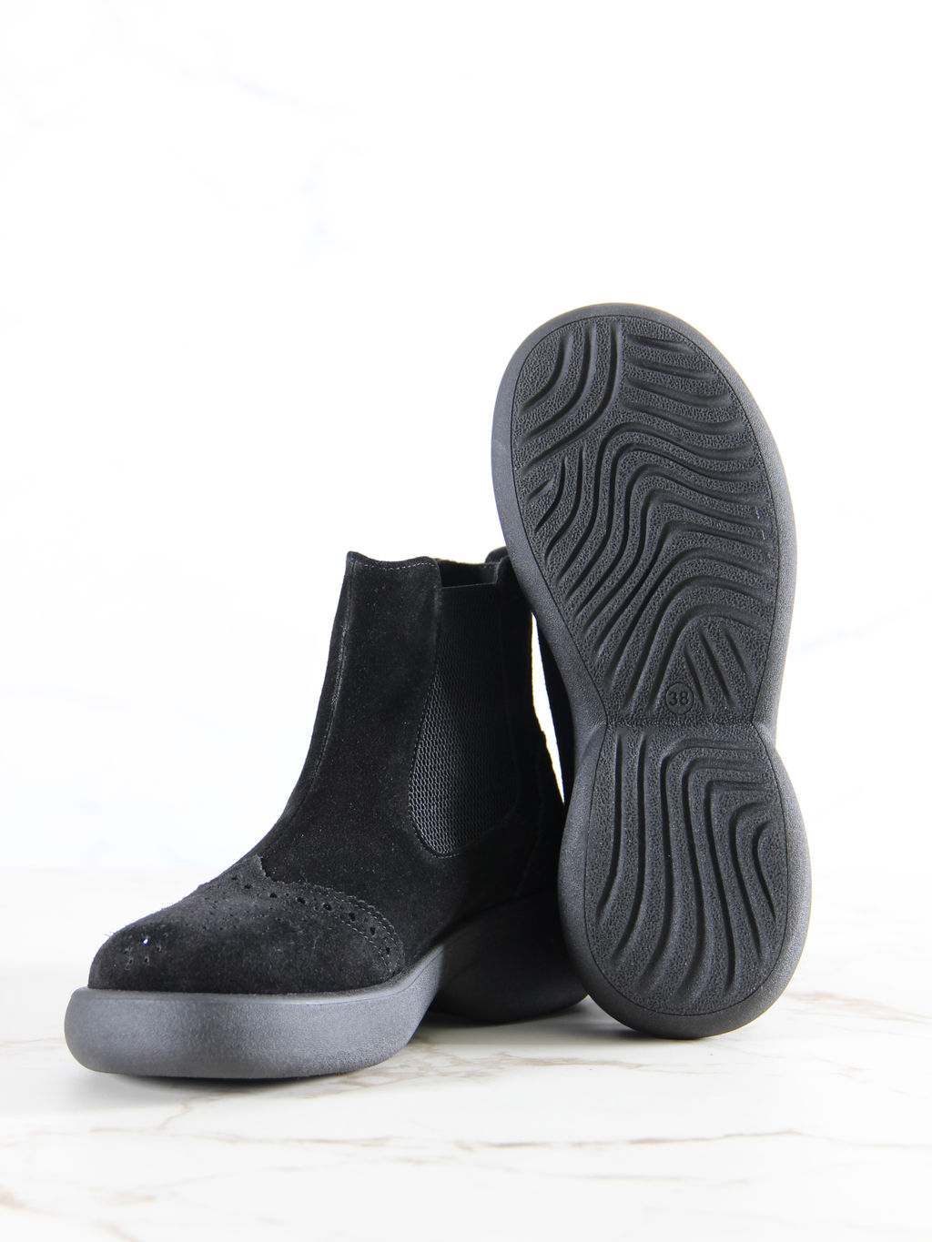 Челси 332.927bl. Черная замша/Байка