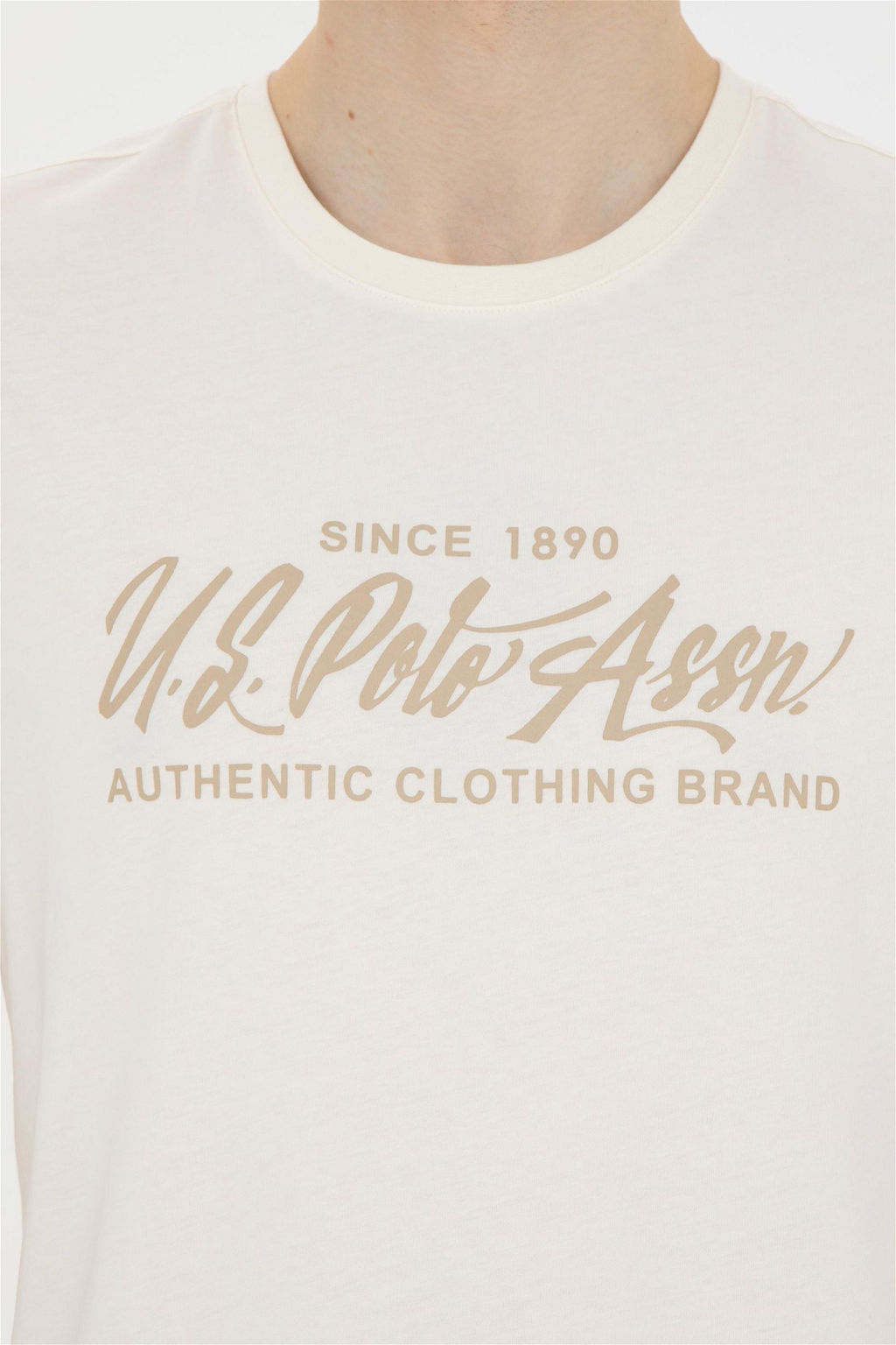 Мужская футболка цвета экрю - U.s. polo assn фото 7