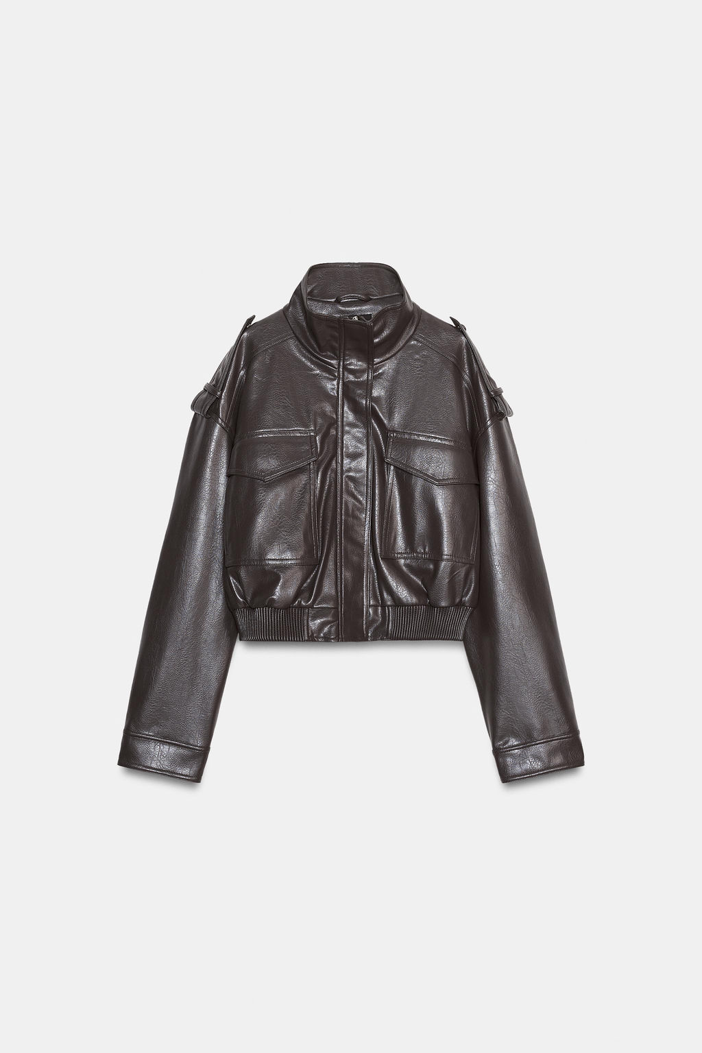 SHORT FAUX LEATHER JACKET - Zara фото 17