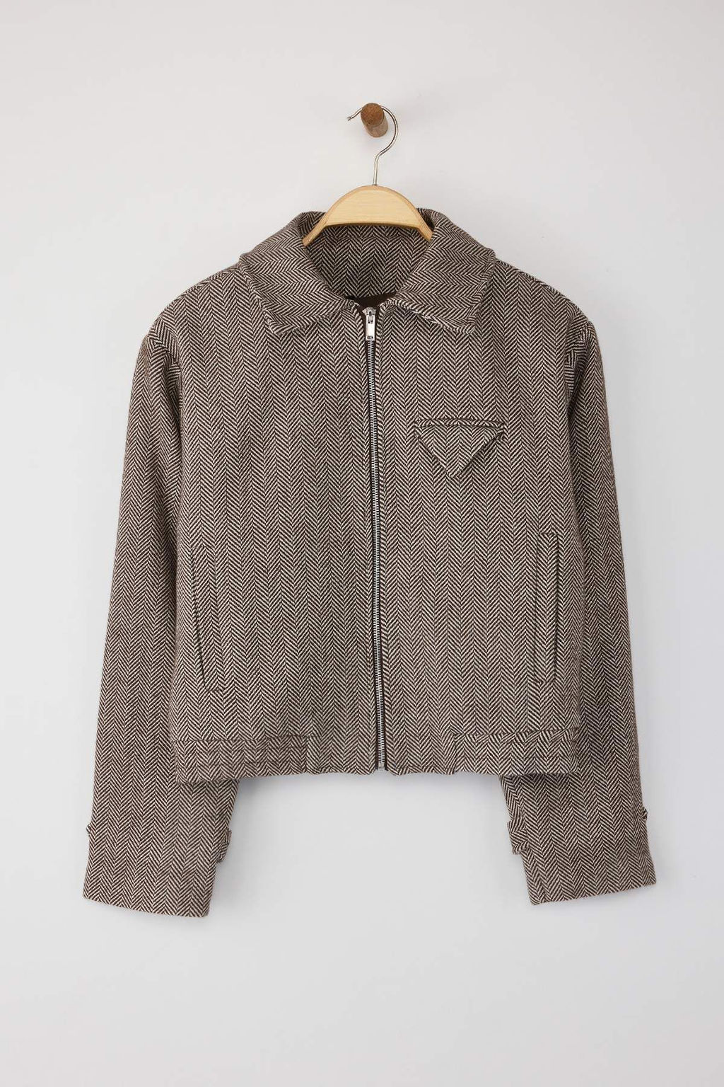 Kahverengi Bal?ks?rt? Desenli Oversize Kal?p Bomber Ince Ceket Mont TWOAW26MO00129 - Trendyolmilla фото 6