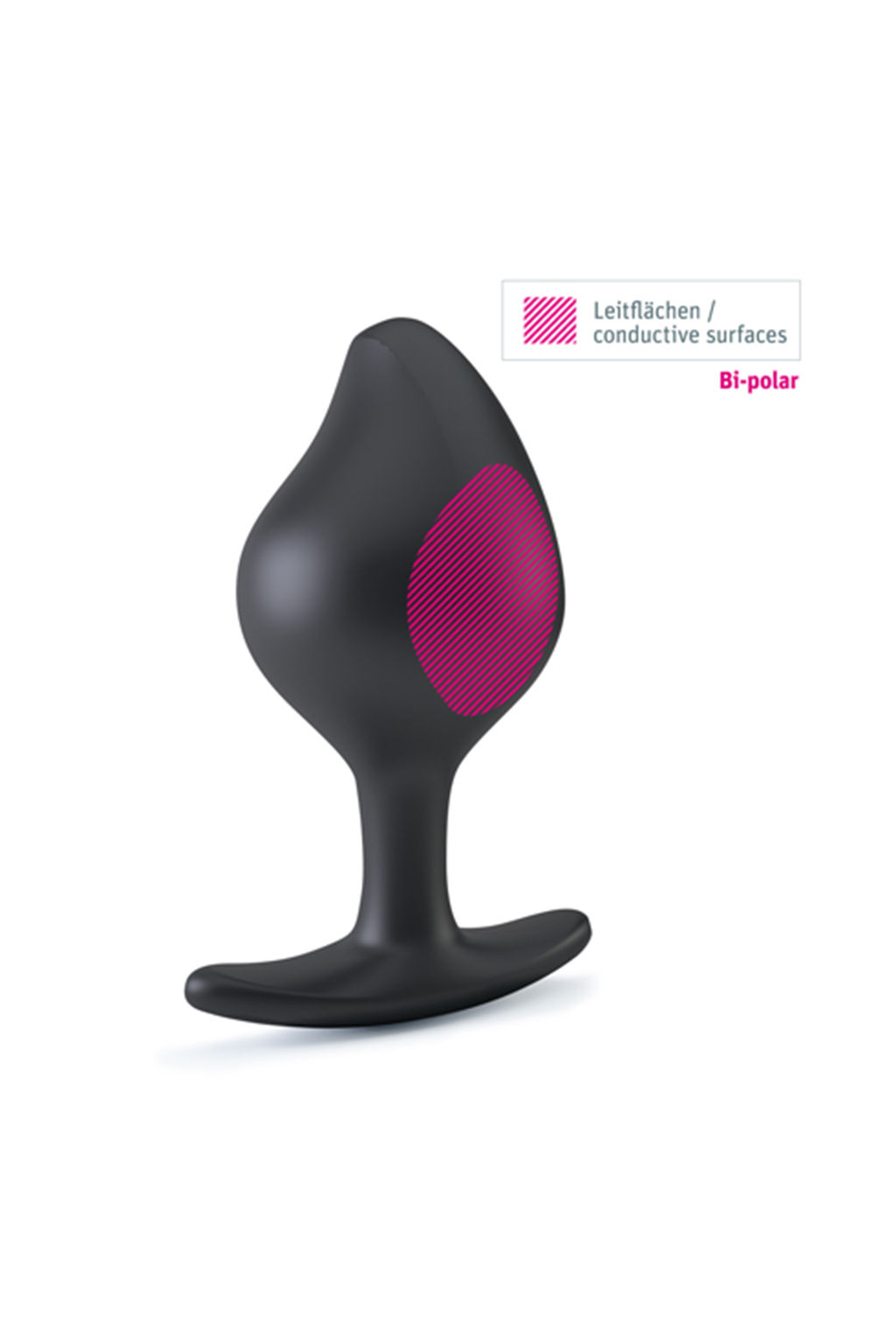 Анальная пробка MystimRocking Force S, электростимуляция, силикон, черная, 3,7 см  фото 2