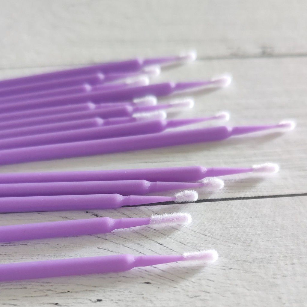 Kristaller Микробраши одноразовые для нанесения растворов / MA-102 Ultrafine, фиолетовый, 100 шт  фото 2