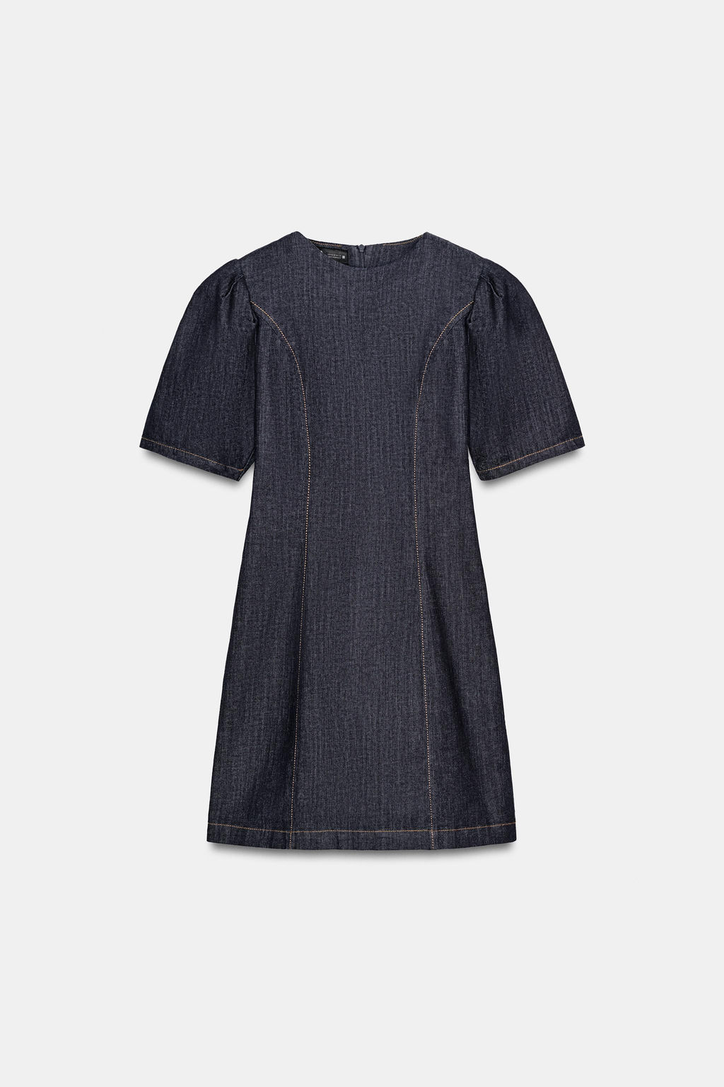 Z1975 MINI DENIM PUFF SLEEVE DRESS - Zara фото 7