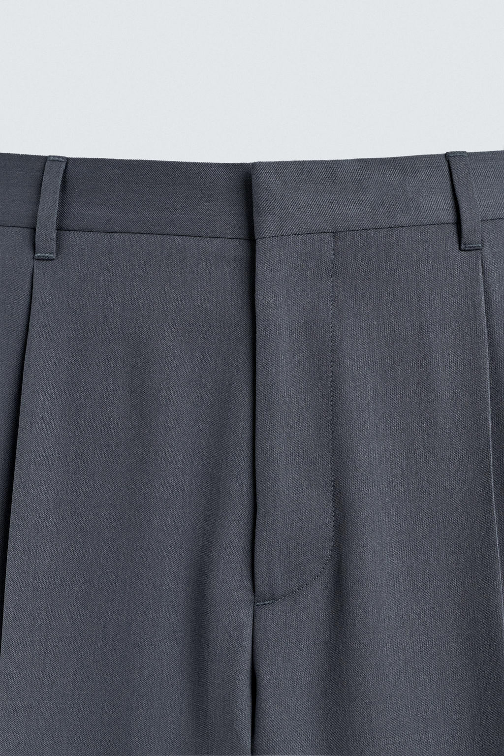 PANTAL?N TRAJE FLARE FIT CON LANA / Azul - Zara фото 7