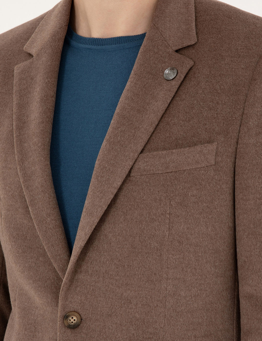A__k Kahverengi Slim Fit Ceket