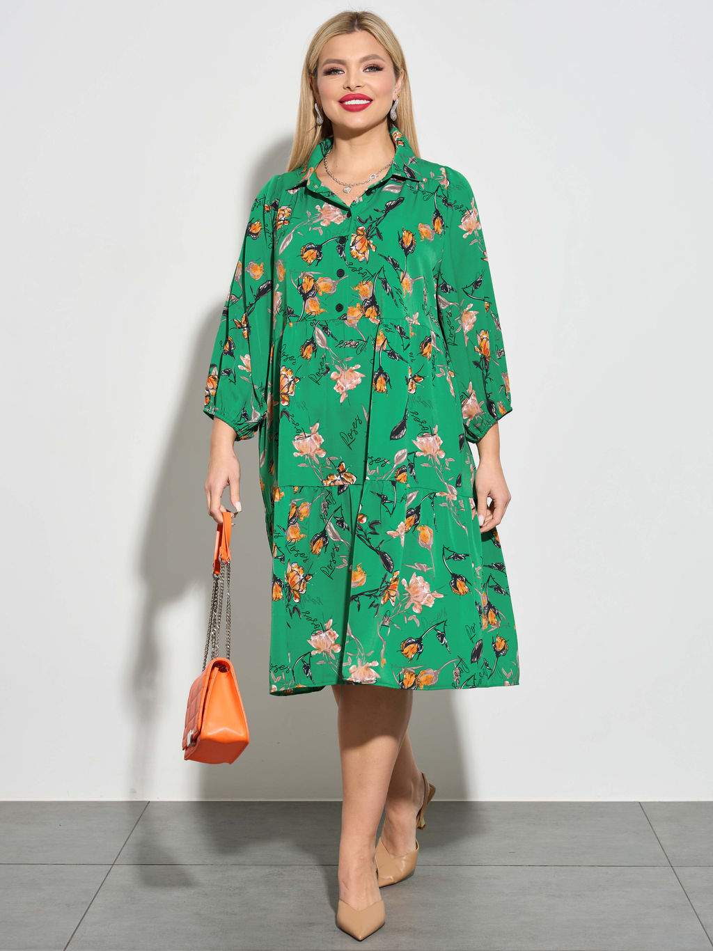 Платье 0060-28п зелёный - Dora фото 5