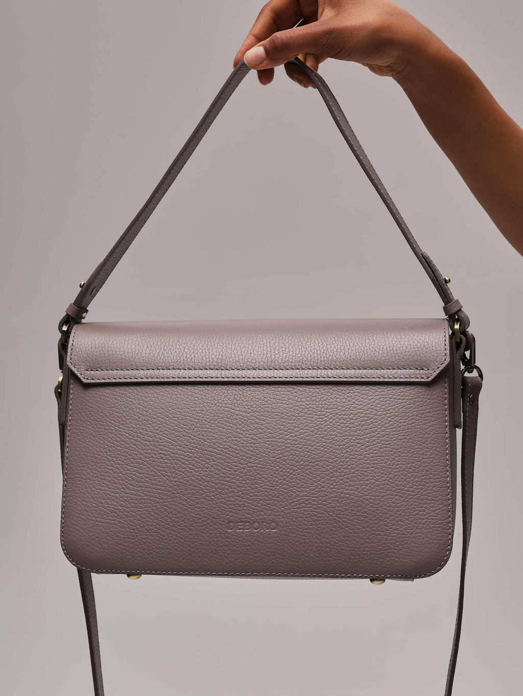 Сумка на плечо Deboro 30512 розово-серый