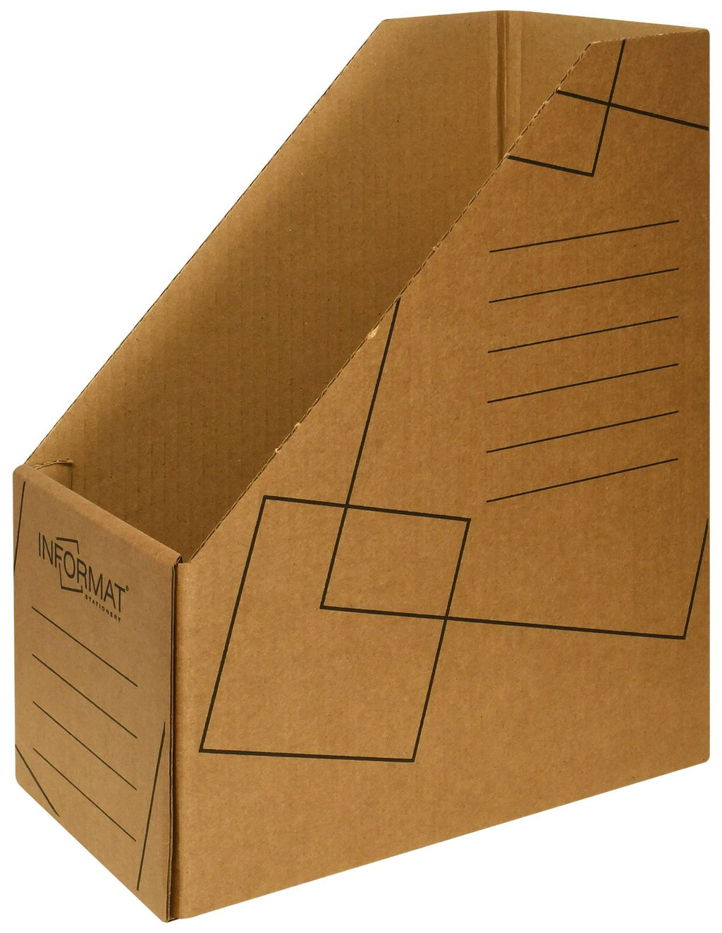 Накопитель INFORMAT 150 мм А4 серый картон, клапан, вместимость до 1400 листов разобранный