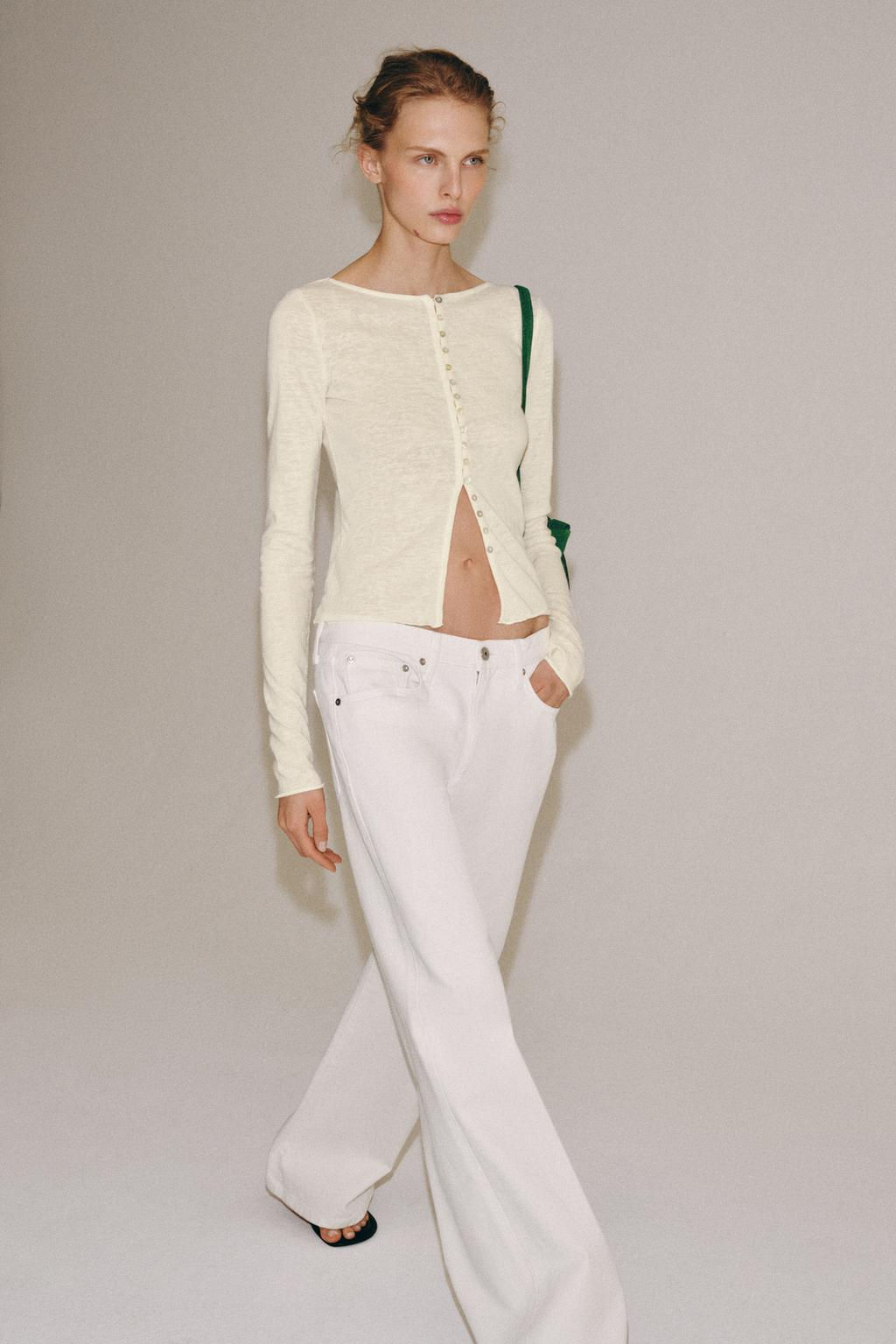 RUSTIC T-SHIRT WITH BUTTONS - Zara фото 4