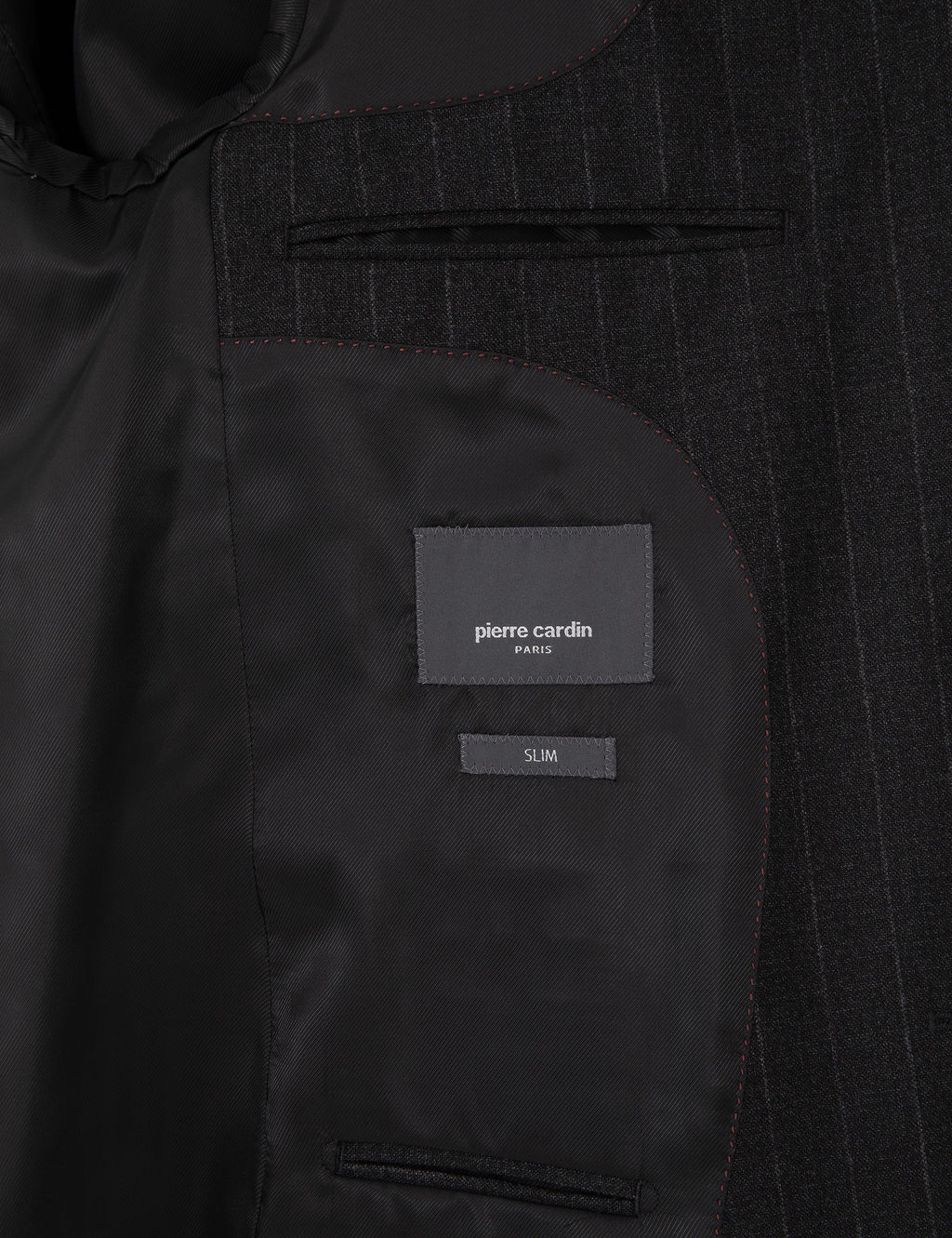 Antrasit Slim Fit %100 Y_n _izgili Tak_m Elbise