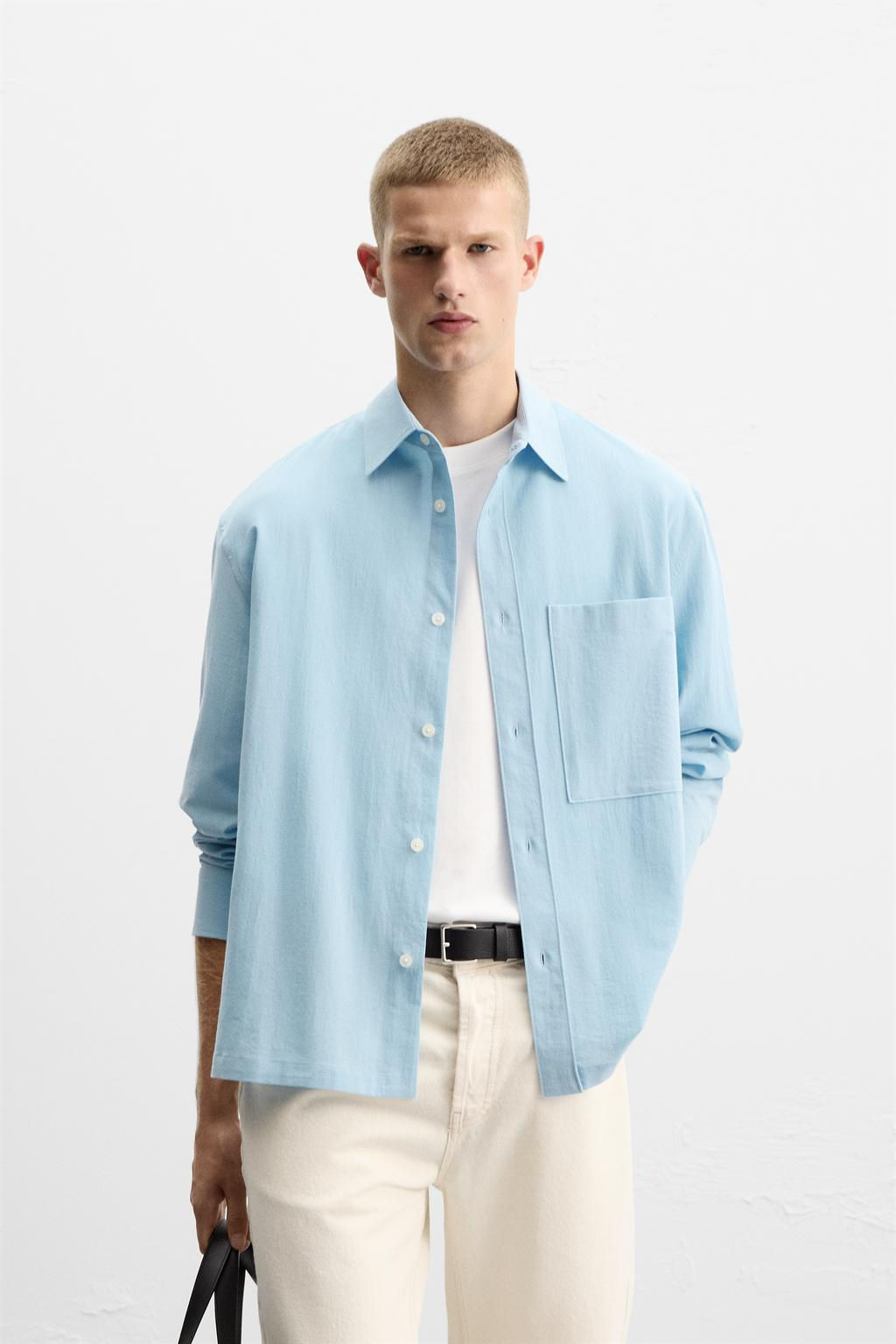 TEXTURED RELAXED FIT SHIRT - Zara фото 18