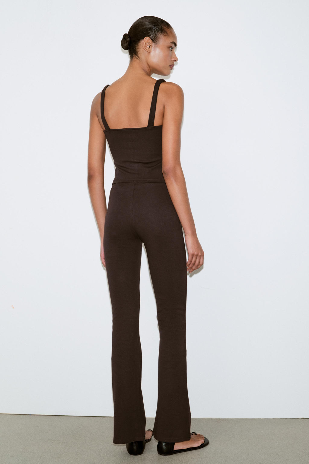 PANTAL?N FLARE INTERLOCK / Marr?n - Zara фото 10