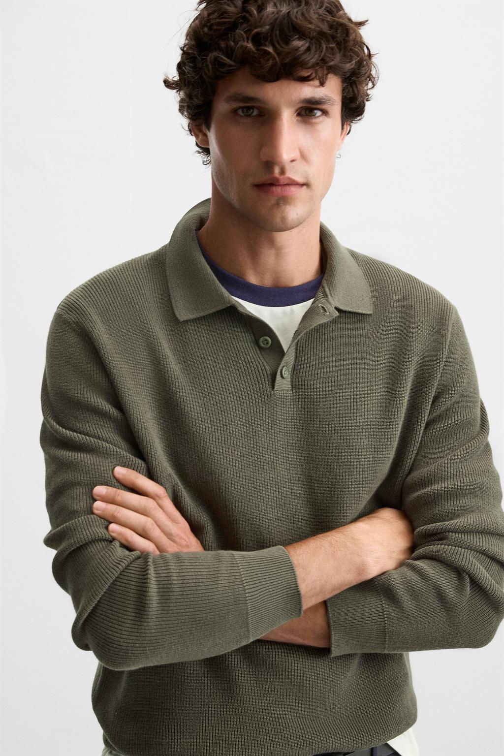 PURL KNIT POLO SHIRT - Zara фото 21