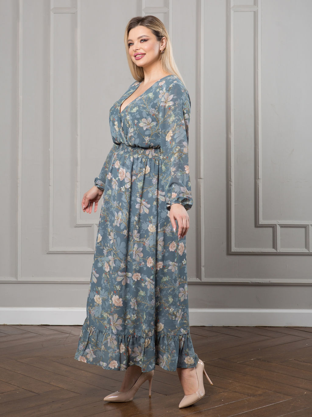 Платье 1330 дымчато-серый - Novita фото 11