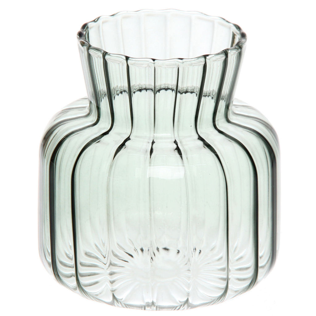Цена за 2 шт. Ваза стеклянная "Стефани" 6,5*10см зеленая