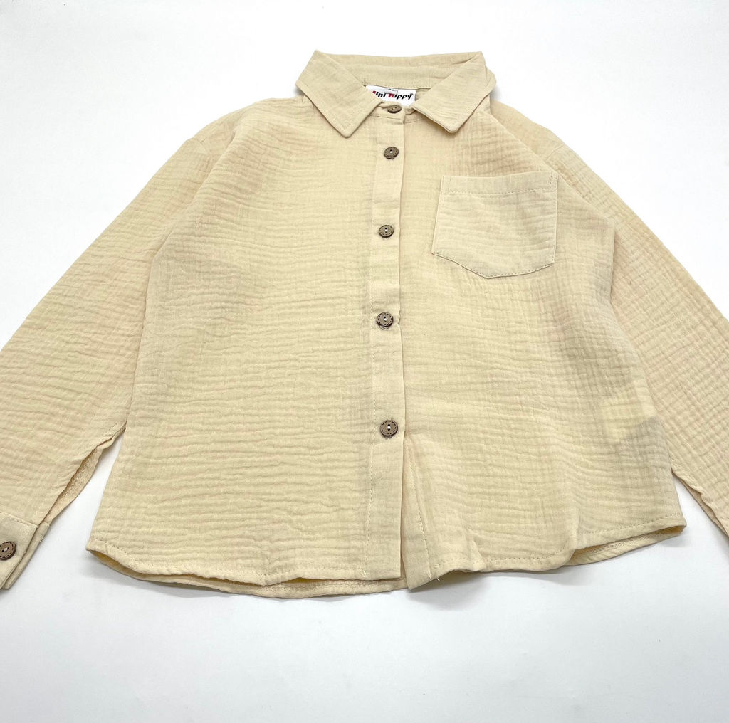 Детская рубашка из муслина GASTON, Белый - Caimano фото 13