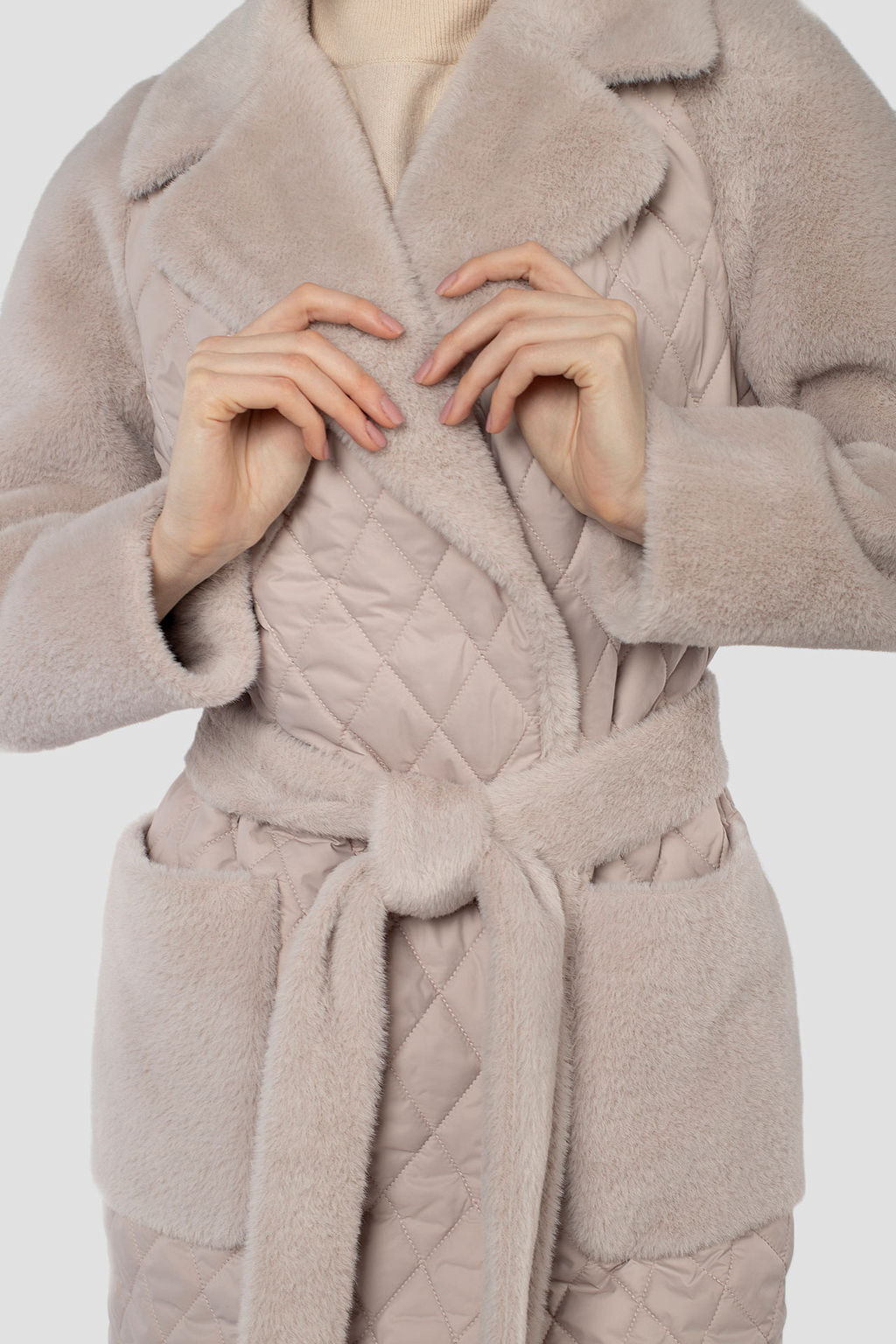 Пальто женское демисезонное (пояс) - El podio фото 7