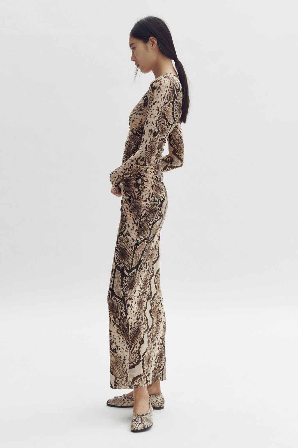Vestido de malla con estampado piel de serpiente - H&m фото 3