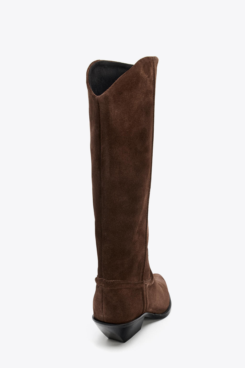 SPLIT SUEDE COWBOY HEELED BOOTS - Zara фото 4