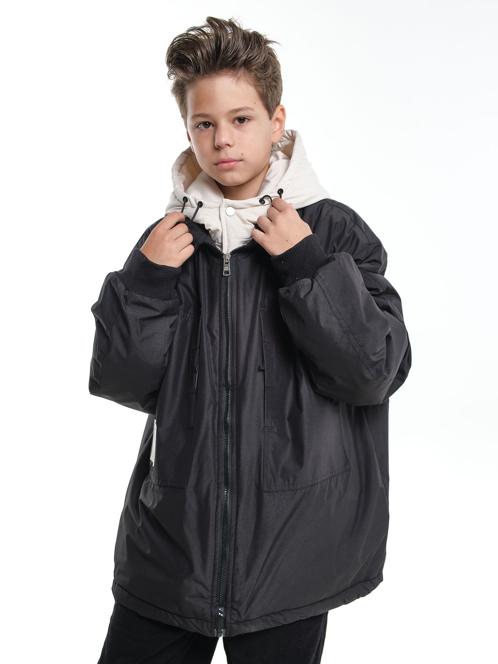 Куртка для мальчика утепленная 33-8215 черный